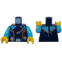 LEGO® Torso Diving Suit with Orange Stripes Medium Azure