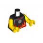 LEGO® Mini-Figurine Torse Imprimé Flamme - Tête de Mort (BA)