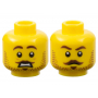 LEGO® Minifigure Head Dual Sided Male Dark Brown