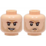 LEGO® Minifigure Head Dual Sided Dark Brown Eyebrows