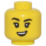 LEGO® Mini-Figurine Tête Femme Sourire en Coin(4X)