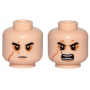 LEGO® Mini-Figurine Tête Homme 2 Expressions Cicatrice (2G)