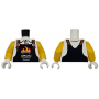 LEGO® Torso Black Overalls with Burger Outline