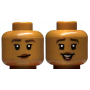 LEGO® Mini-Figurine Tête Femme 2 Expressions Sourire (2M)