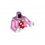 LEGO® Torso Open Jacket with Button Over Red Dress