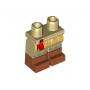 LEGO® Hips and Legs with Skirt with Dark Tan Panels