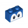 LEGO® Brick 1x2 with Dark Blue and Black Eyes