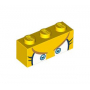 LEGO® Brick 1x3 with Angry Medium Azure