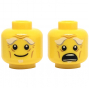 LEGO® Minifigure Head Dual Sided White Bushy