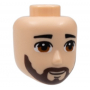 LEGO® Mini Doll Head Friends Male Large with Black Eyebrows