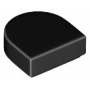 LEGO® Tile 1x1 half circle black