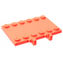 LEGO® Plate 4x6 coral with fixations on 1 side
