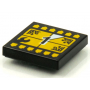 LEGO® Plate Lisse 2x2 Ecran Jaune Et Noir