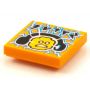 LEGO® Tile 2x2 head with helmet