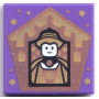 LEGO® Tile 2x2 with Chocolate Frog Card Helga Hufflepuff