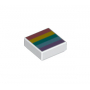 LEGO® Tile 1x1 with Groove with Pastel Rainbow Pat