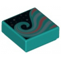 LEGO® Tile 1x1 with Metallic Light Blue and Coral