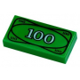 LEGO® Plate Lisse 1x2 Imprimée Billet de 100 - Monnaie