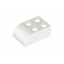 LEGO® Slope Curved 2x3 with Four Studs  White