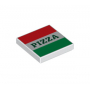 LEGO® Plate Lisse 2x2 Imprimée Pizza