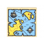 LEGO® Tile 2x2 with Groove with Map Blue Water