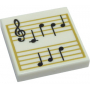 LEGO® Plate Lisse 2x2 Imprimée Partition de Musique