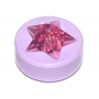 LEGO® Tile Round with Raised Trans-Dark Pink Star Pattern