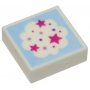 LEGO® Plate Lisse 1x1 Imprimée Avec Etoiles Rose 41921