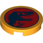 LEGO® Ronde Lisse 2x2 Imprimée Logo Jurassic World