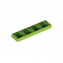 LEGO® Tile 1x4 with Pixelated Bright Green