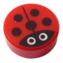 LEGO® Round 1x1 with Ladybug Pattern