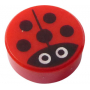 LEGO® Plate Lisse Ronde 1x1 Imprimée Coccinelle