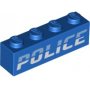 LEGO® Brick 1x4 Police Pattern