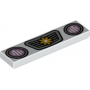 LEGO® Tile 1x4 with Bright Pink Headlights and Silver Grille