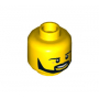LEGO® Minifigure Haed Beard Brown Angular Pupils