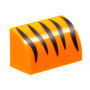 LEGO® Slope Curved 1x2x1 with Black Tiger Stripes Pattern